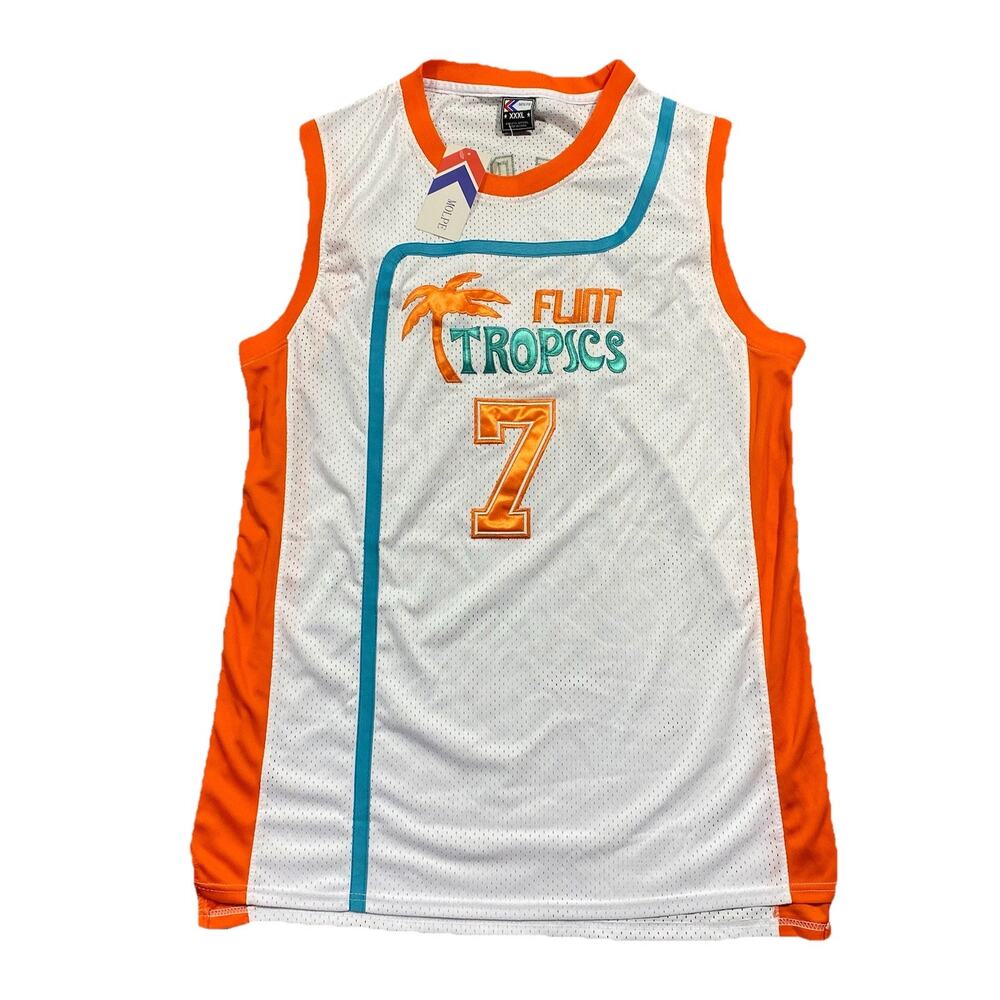 Flint Tropics Coffee Black 7 Jersey XXXL Mens Semi Pro Basketball Molpe NWT